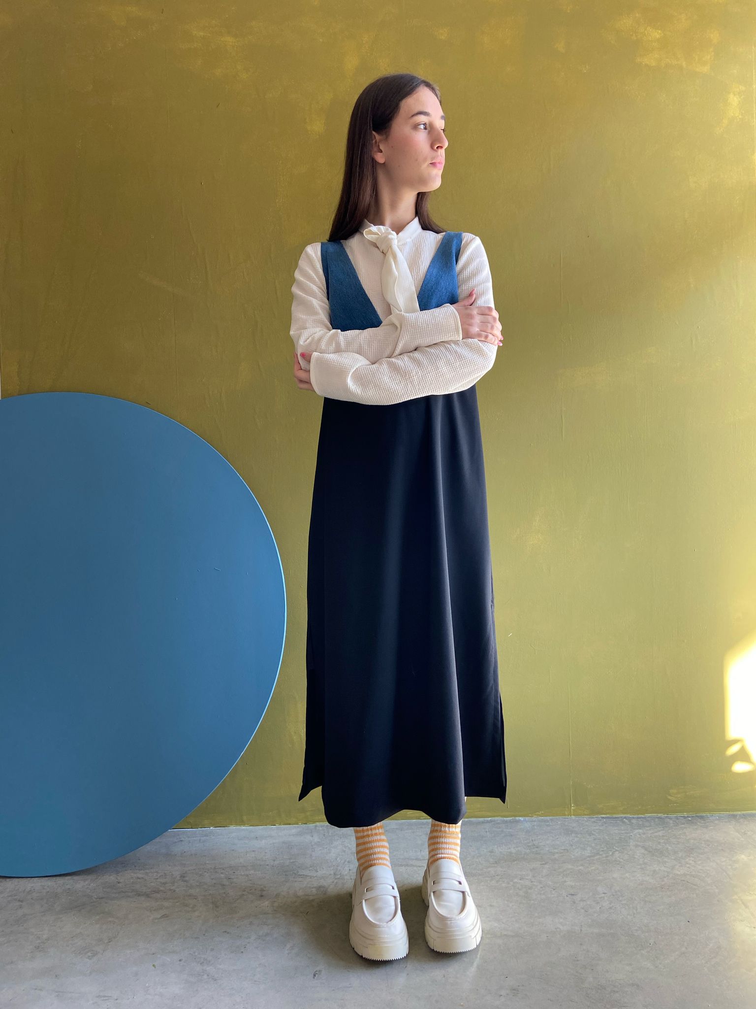 Abito denim e lana - immagine 9